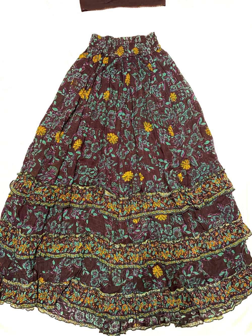FREE PEOPLE Tiered Boho Maxi Skirt - FP One - XS